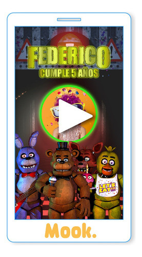 Five Nights At Freddy's Invitación Animada En Video Digital 0