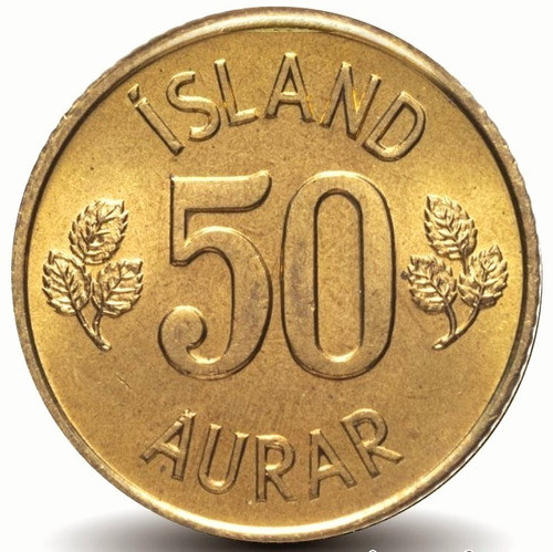 Islandia Moneda De 50 Aurar 1974 - Sin Circular / Bu - Km#17 0
