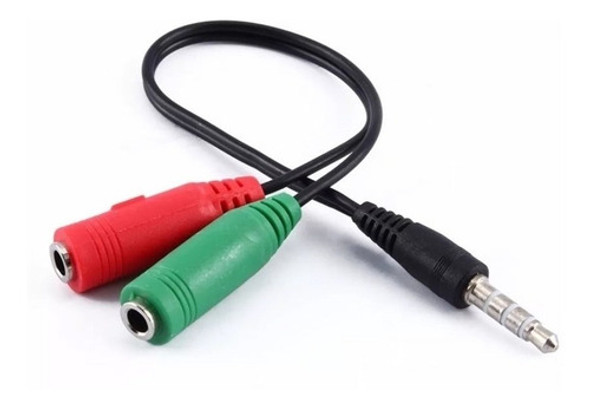 Cable Adaptador Audio Ditron 3.5mm Ps4 2 Hembra / 1 Macho 0