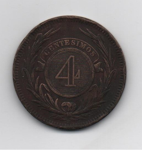 Moneda De 4 Céntimos De Uruguay 0