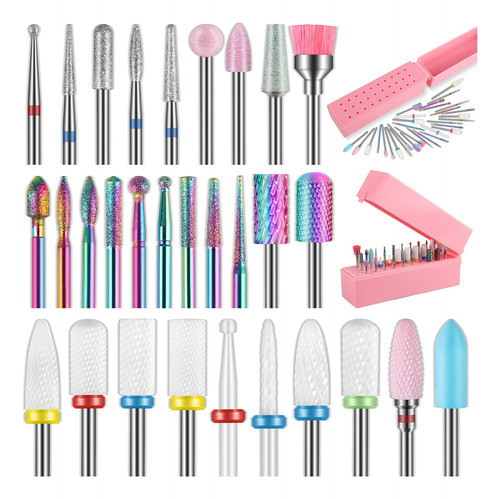 Kit De Manicure Doméstico: 30 Ferramentas, Prego Cerâmico De 0