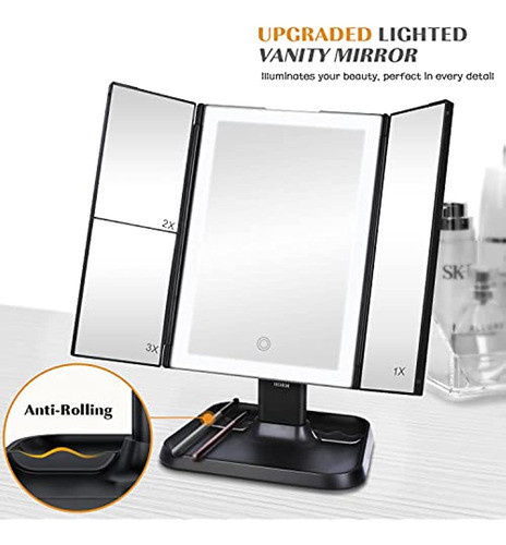 Espejo De Maquillaje Espejo De Tocador Con Luces - 3 Modos D 1