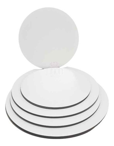 Kit Com 10 Cake Board De 20 Cm Redondo Em Mdf 3mm 0
