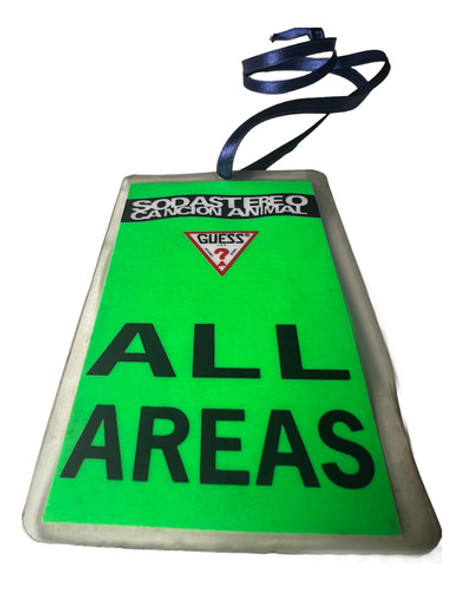 Credencial Staff Soda Stereo Gira Animal 1992 0