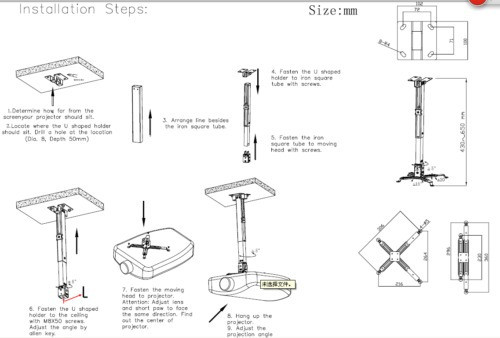 Inclinación Ajustable Extensible Universal Dlp Lcd Soporte P 1