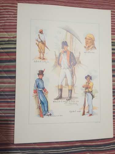 Lamina Marenco Oficial De La Marina De Guerra 1814 - 1967 1