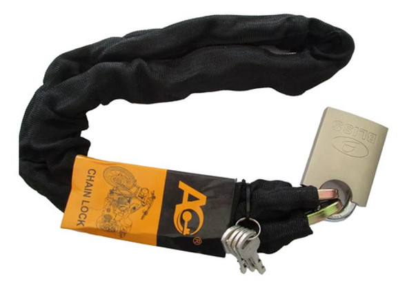 Linga Cadena Acero Cementada Con Candado Bliss Ap Motos 0