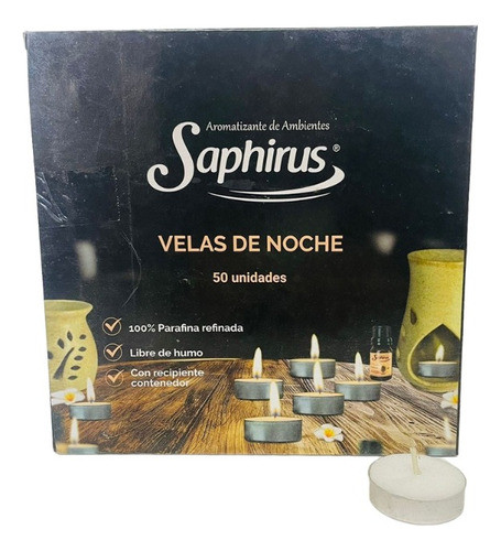 Velas De Noche Saphirus 50 Unidades - 3 Packs 0