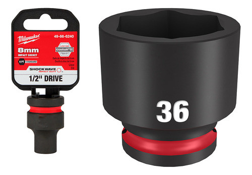 Bocallave De Impacto Milwaukee 1/2'' 36mm 6 Puntos Acero For 0