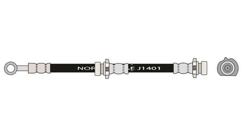 Flexible Freno Nissan March 590mm Del. Gr Frenos 1