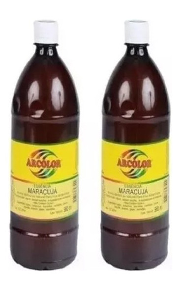 Kit C/2 Essência Alimentícia Sabor Maracuja Arcolor 960ml 0 Kit C/2 Essência Alimentícia Sabor Maracuja Arcolor 960ml 0