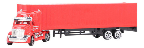 Modelo De Caminhão De Contêiner Infantil Lifelike Alloy Toy 0