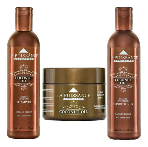 Shampoo + Acondicionador + Mascara Coconut Oil La Puissânce 0