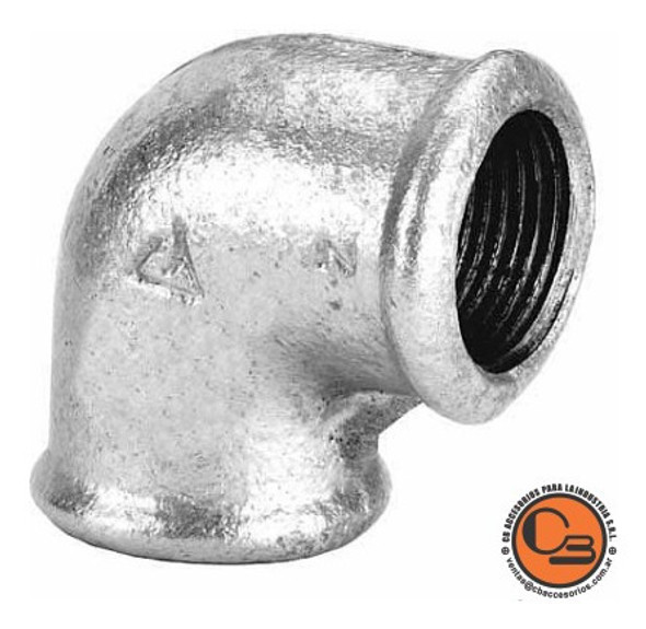 Codo Hierro Galvanizado 90° Hembra Hembra Rosca 4 Pulgadas 1 Codo Hierro Galvanizado 90° Hembra Hembra Rosca 4 Pulgadas 1