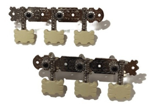 Clavijero Guitarra Criolla Niquelada Llave Corta Perla Cuota 1