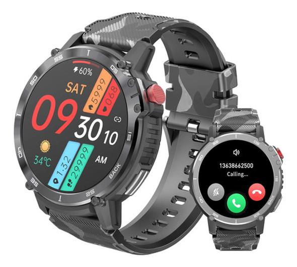 Reloj Inteligente De Hombre Para Oxgeno En Sangre, Con Monit 0
