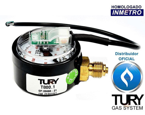 Manômetro T800.1 5v Tury Gas Kit 5 Geração Stag, Sgv 5 E 6 0