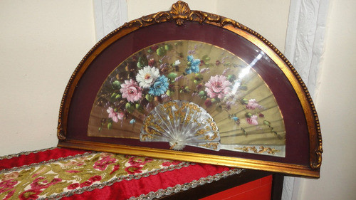 Abaniquera Para Abanico Francesa Antigua Esculturada Mirala 0