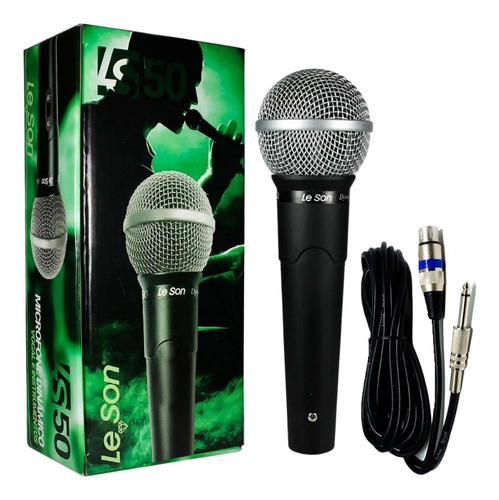 Microfone Le Son Ls-50 Dinâmico Cardióide Preto 0