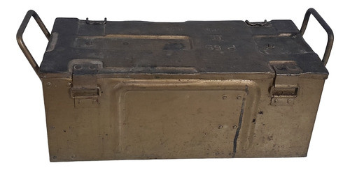 Antiguo Vintage Caja Metal Municiones 1942 48x20x20cm 0