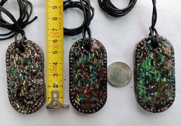 Orgonita Holografica Dije Aluminio Micronizado  Y Shungita 0