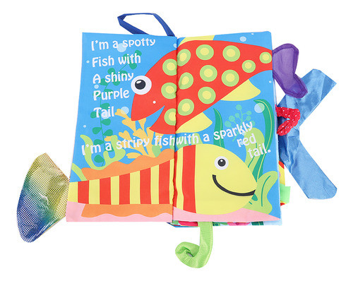 Early Educational Cloth Book Baby Infant 3d Animal Tail 1