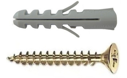 Tarugo Fischer 5 Mm + Tornillo 19 X 30  100 Unidades 0