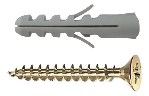 Tarugo Fischer 5 Mm + Tornillo 19 X 30  100 Unidades 0