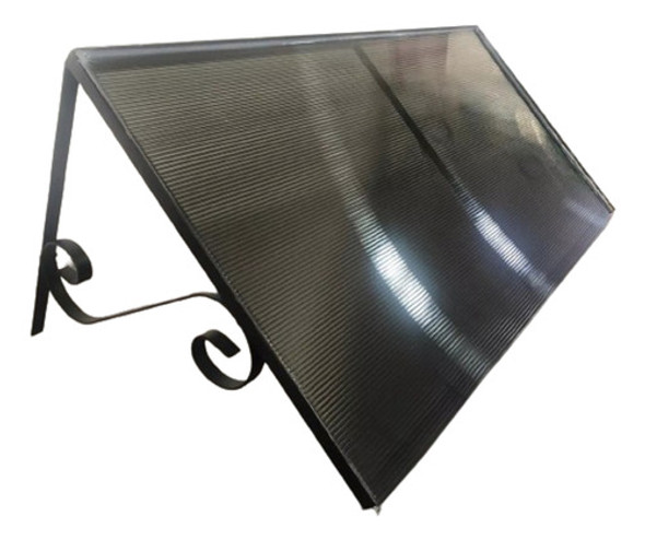 Alero Hierro Y Policarbonato Alveolar 0.80 X 50 Cm 0