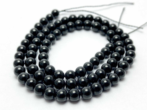Perlas Piedra Natural Turmalina Negra 4mm 0
