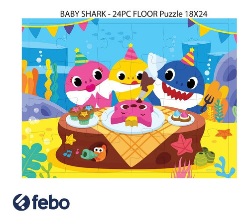 Puzzle Para Niños Pequeños P/ Armar Baby Shark 24 Piezas 1