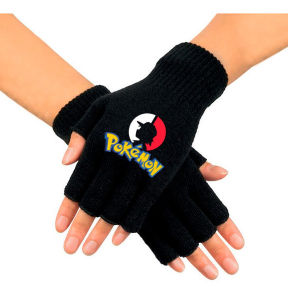 Guantes Tejidos Impresión  Dtf Pokémon Pokebola Ash Ketchum 0