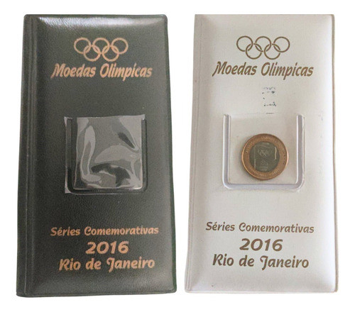 1 Magnifico Estojo Plástico  Moedas Das Olimpiadas 0