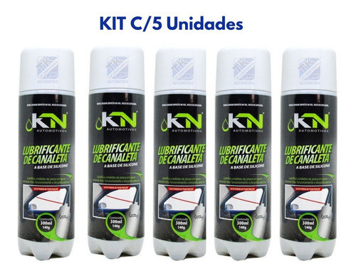 Lubrificante De Canaleta Vidro Carro E Janela - Kit Com 5 1