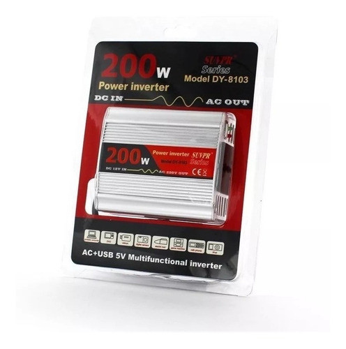 Inversor Convertidor 12v-220v 200w Usb Camping Lcd Equipos 1