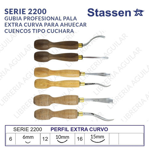 3 Gubia Stassen Linea Pala Serie 2200 Ahuecar Cuencos 1