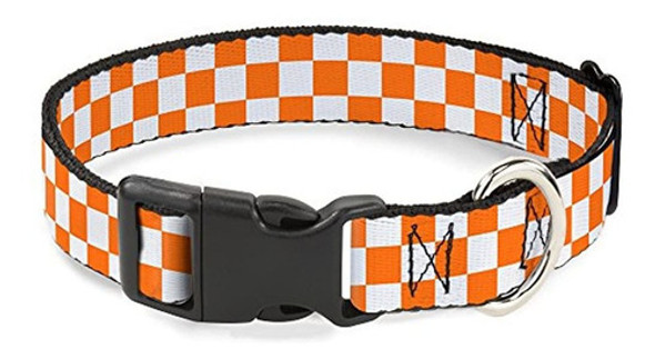 Collar De Clip De Plastico Buckledown Checker  Color Negror 0