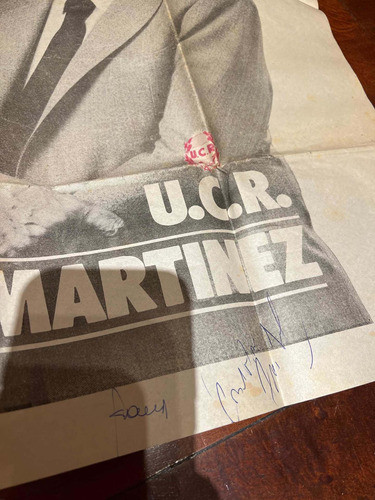 Afiche Alfonsin Martinez 1983 Firmado 1
