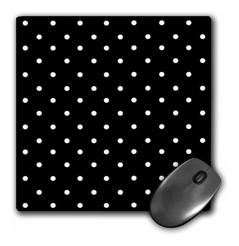 3drose Llc 8 x 8 x 0.25 inches Mouse Pad, Blanco Y Negro 0