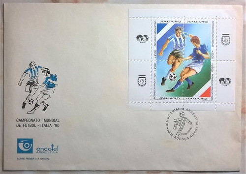 Argentina, Sobre 1er Día Gj Hb 84 Fútbol Italia 1990 L14169 0