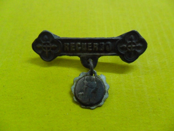 Antiguo Prendedor Miniatura Bebe Recuerdo Santo Religioso 0