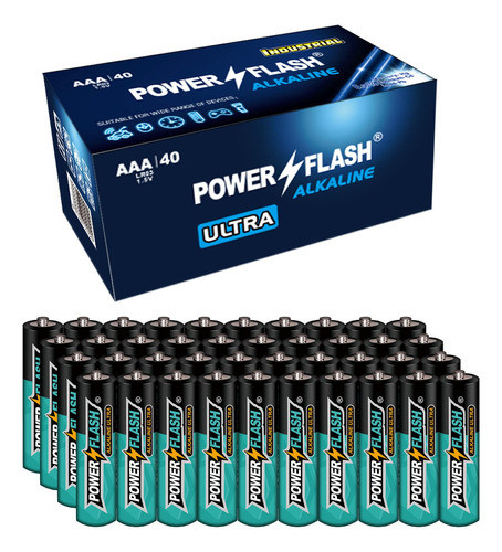Power Flash Pilas Aaa Con Fecha Fresca, Paquete Industrial D 0