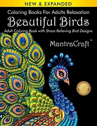 Book : Coloring Books For Adults Relaxation Beautiful Birds 0