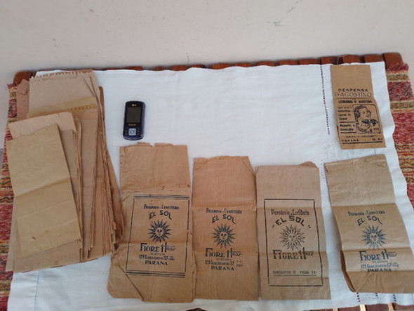 Lote De Antiguas Bolsas Publicidades Fiore Paraná Y Otras 0