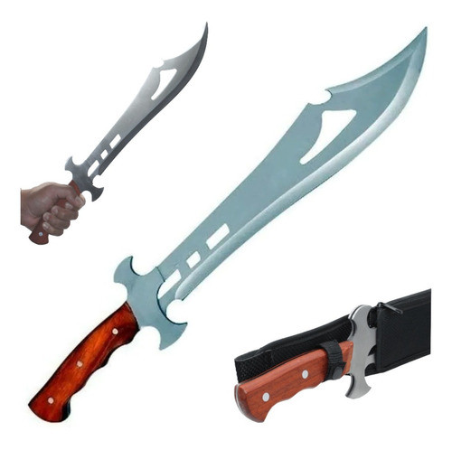 Facão Aladim Militar Rambo Medieval Curva Selva Promoção Nfe 0