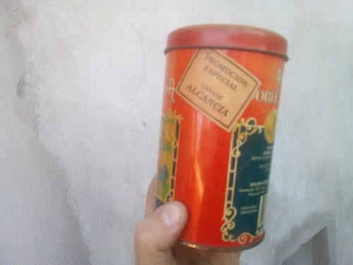 Antigua Lata Vacia Arroz Doble Moneda Alcancia 9,5x14,9 Alto 1