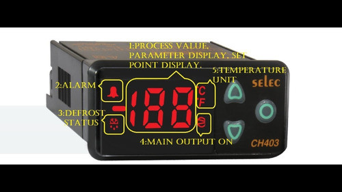 Termostato Digital Ch403-3- 2 R 1 Sen Ctrol Temp Frio/calor 1