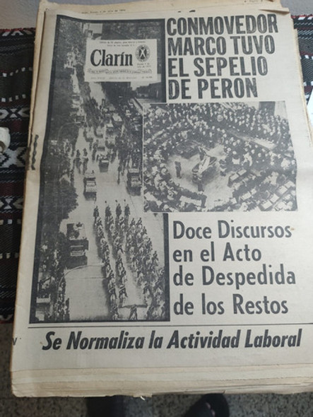 Fallecimiento De Perón Diario Clarín 0