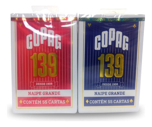 Jogo De Baralho 139 Naipe Grande 55 Cartas Original Truco Un 1