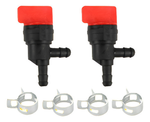 2pcs 90 Grados Shut-off Corte Válvula De 1/4  Id Combustible 0
